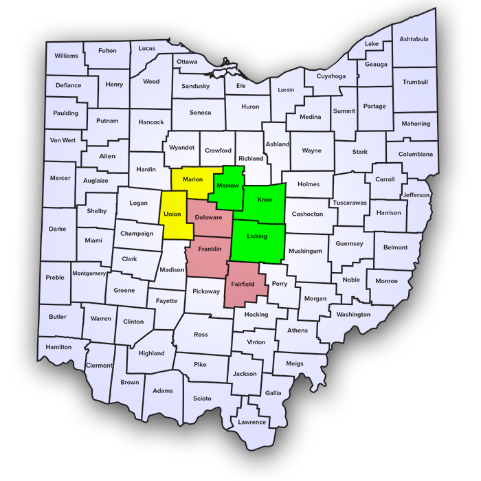 Ohio Counties Map